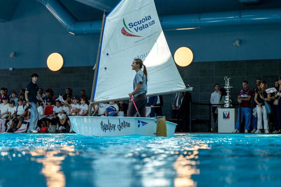 The Pino Daniele Sports Centre hosts an outreach session ahead of the Louis Vuitton 38th America's Cup Preliminary Regatta in Naples, 23 September 2026.