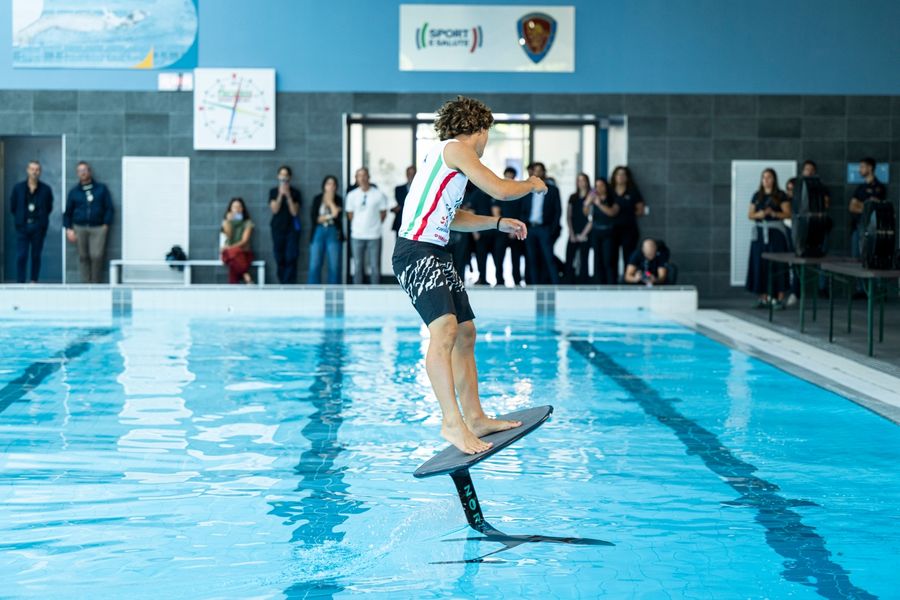 An educational event at the Pino Daniele Sports Centre in Caivano, part of the Louis Vuitton 38th America's Cup Preliminary Regatta in Naples, 23 September 2026.