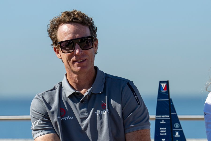 Paul Goodison guides Tudor Team Alinghi during the Louis Vuitton Preliminary Regatta in Naples, 24 September 2026.