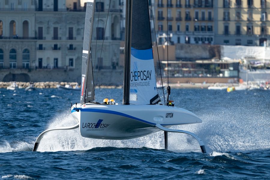 La Roche-Posay Racing Team on the water during Race Day 2 in Naples, 26 September 2026.