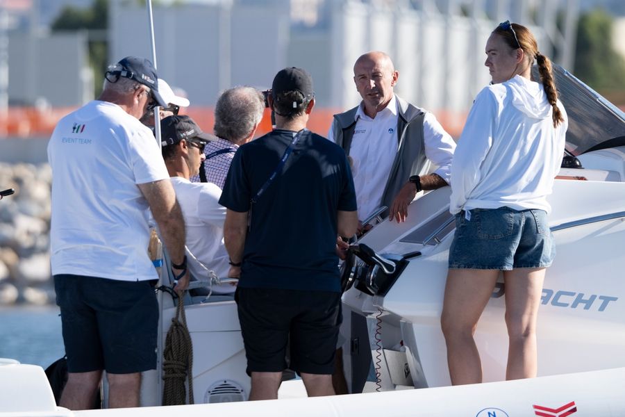 Media visit to Bagnoli during the Louis Vuitton 38th America's Cup Preliminary Regatta Naples on 27 September 2026.