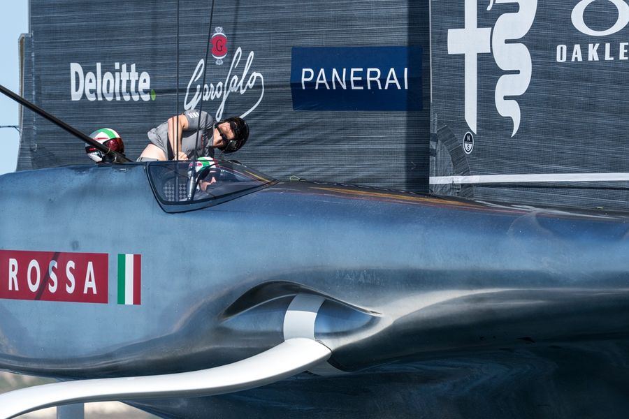 Luna Rossa out training during AC38 recon on day 22, 31 August 2026.