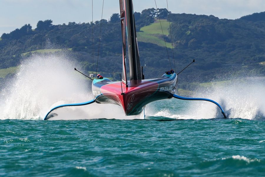 Emirates Team New Zealand's Taihoro during America's Cup recon on day 24, 15 August 2026.