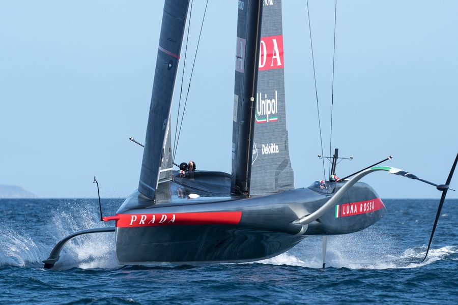 Luna Rossa Team training on day 22 of recon for the 38th America's Cup. Photo: Ivo Rovira/America's Cup