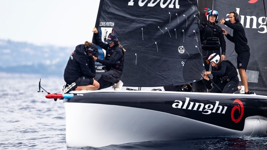 Tudor Team Alinghi's women and youth squad training in Naples, Italy, ahead of the 38th America's Cup.