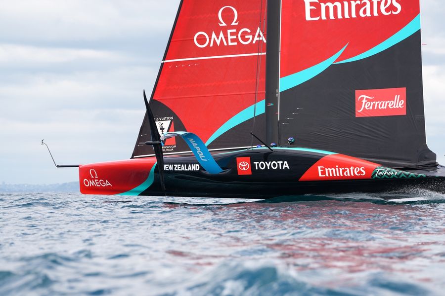 Emirates Team New Zealand's Taihoro during America's Cup recon training, day 29, 14 October 2026.