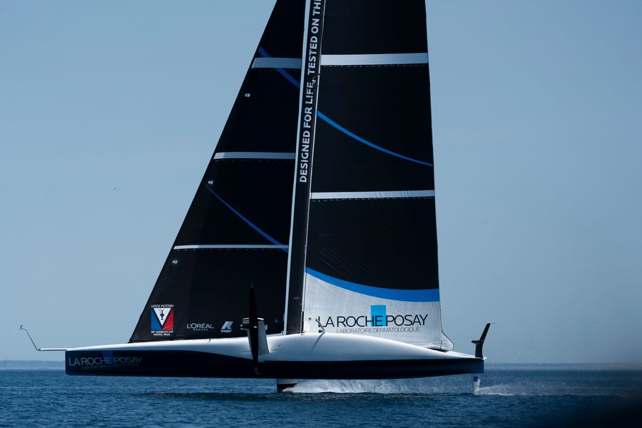 AC75 rolls in Lorient after systems failure, lighter foils cited, 10 July 2026