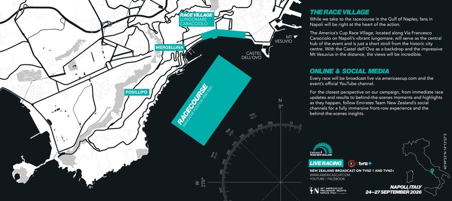 Kiwi crews return to Naples waters ahead of 2027 Cup, 17 September 2026