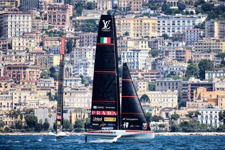Luna Rossa hits the water in Naples with America's Cup clock ticking, 03 July 2026
