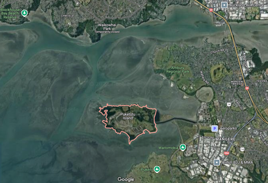 Puketutu Island  Image Credit: Google Maps