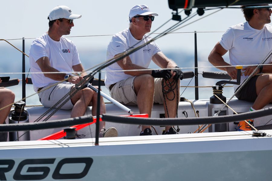 Sir Ben Ainslie at the helm of Fargo in IRC Class One