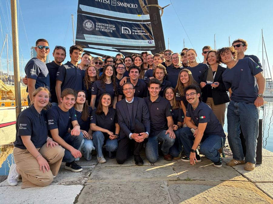 Audace Sailing Team's Neverina, built from recycled materials for SuMoth 2026.