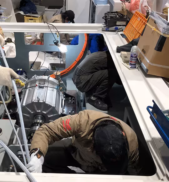 Yanmar testing technology for Hydrogen powered boats. Photo credit: Yanmar