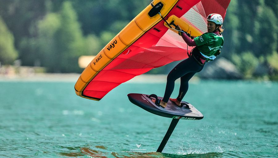 Marta Monge of Italy shines on the lake. Photo credit: IWSA