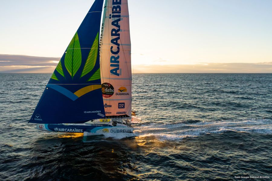 Groupe Dubreuil skipper Sébastien Simon (FRA) is pictured on September 4, 2024 in Les Sables d'Olonne, France - Photo credit: Team Groupe Dubreuil