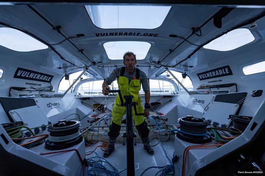 VULNERABLE skipper Thomas Ruyant (FRA) is pictured on September 13, 2024 off Groix, Lorient, France - Photo Credit: Pierre Bouras