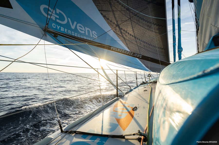 VULNERABLE skipper Thomas Ruyant (FRA) is pictured on September 13, 2024 off Groix, Lorient, France - Photo Credit: Pierre Bouras