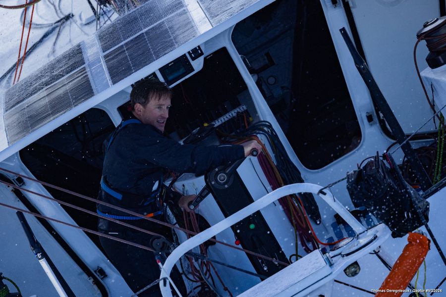 MS Amlin skipper Conrad Colman (NZL) is pictured training on September 27, 2024 in Lorient, France - Photo Credit: Thomas Deregnieaux / Qaptur