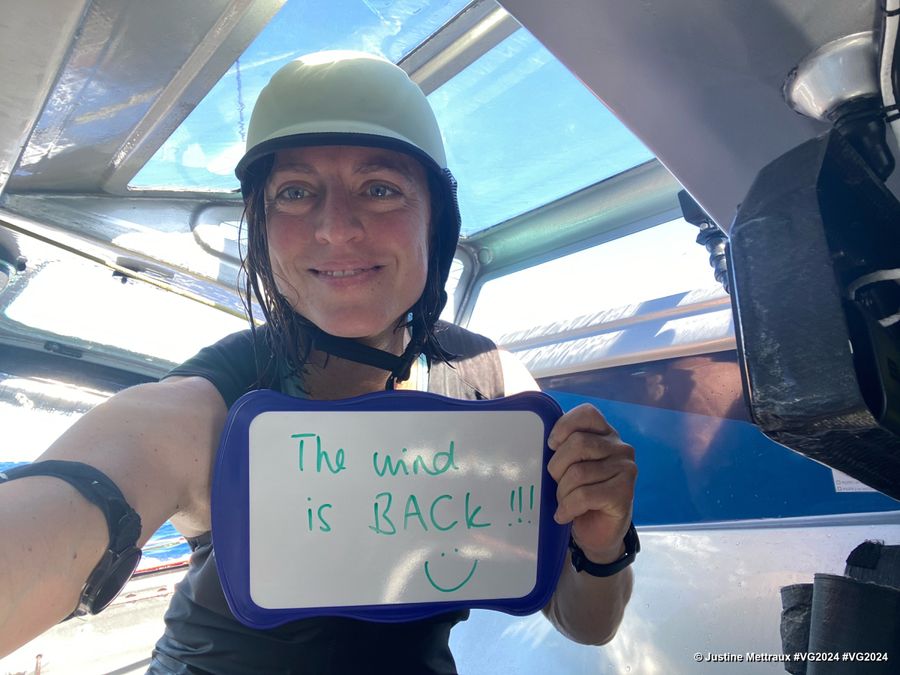 Photo sent from the boat TeamWork - Team Snef during the Vendee Globe sailing race on November 19, 2024. Photo Credit: skipper Justine Mettraux