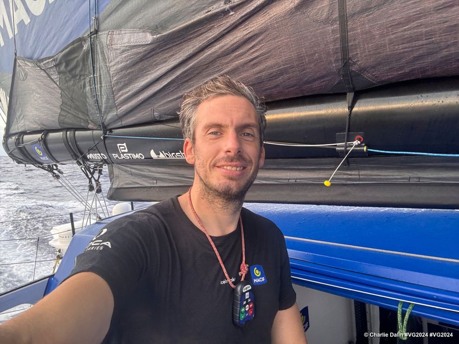 Photo sent from the boat MACIF Santé Prévoyance during the Vendee Globe sailing race on November 23, 2024. Photo Credit: skipper Charlie Dalin