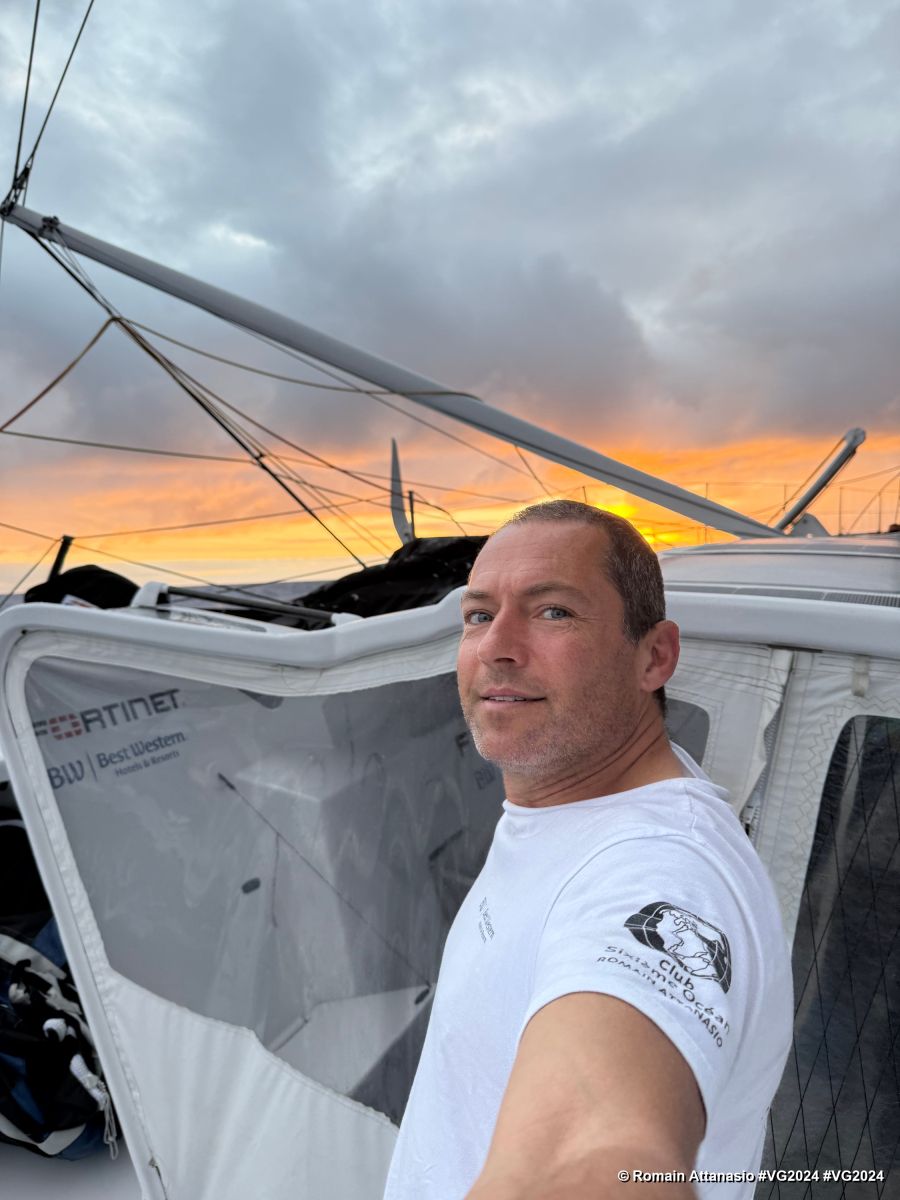 Photo sent from the boat Fortinet - Best Western during the Vendee Globe sailing race on November 26, 2024. Photo credit: skipper Romain Attanasio