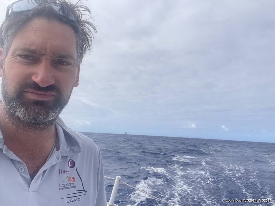Photo sent from the boat Fives Group - Lantana Environnement during the Vendee Globe sailing race on November 29, 2024. Photo credit: skipper Louis Duc. Hublot in sight