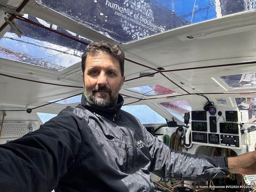 Photo sent from the boat PAPREC ARKÉA during the Vendee Globe sailing race on December 01, 2024. Photo credit: skipper Yoann Richomme