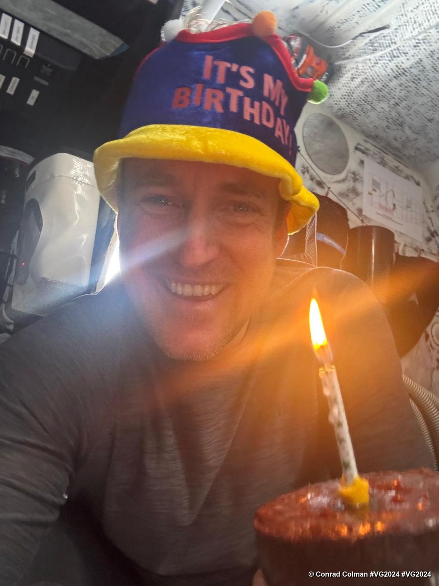 Photo sent from the boat MS Amlin during the Vendee Globe sailing race on December 02, 2024. Photo credit skipper Conrad Colman