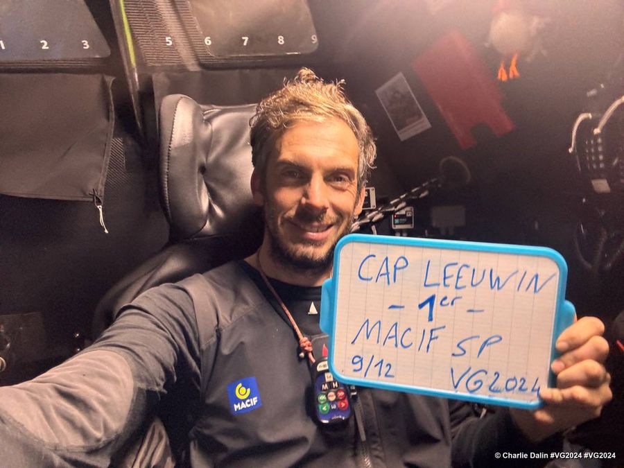 Photo sent from the boat MACIF Santé Prévoyance during the Vendee Globe sailing race on December 09, 2024. Photo credit: skipper Charlie Dalin