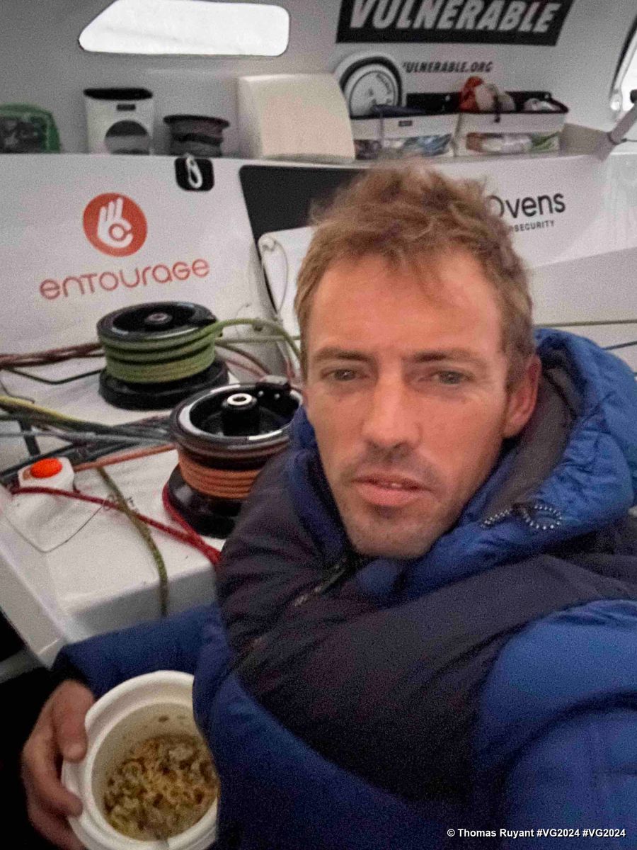 Photo sent from the boat VULNERABLE skipper Thomas Ruyant (FRA) during the Vendee Globe sailing race on December 12, 2024. Photo credit: skipper Thomas Ruyant