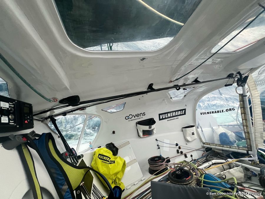 Photo sent from the boat VULNERABLE SG during the Vendee Globe sailing race on December 12, 2024. Photo credit: skipper Sam Goodchild