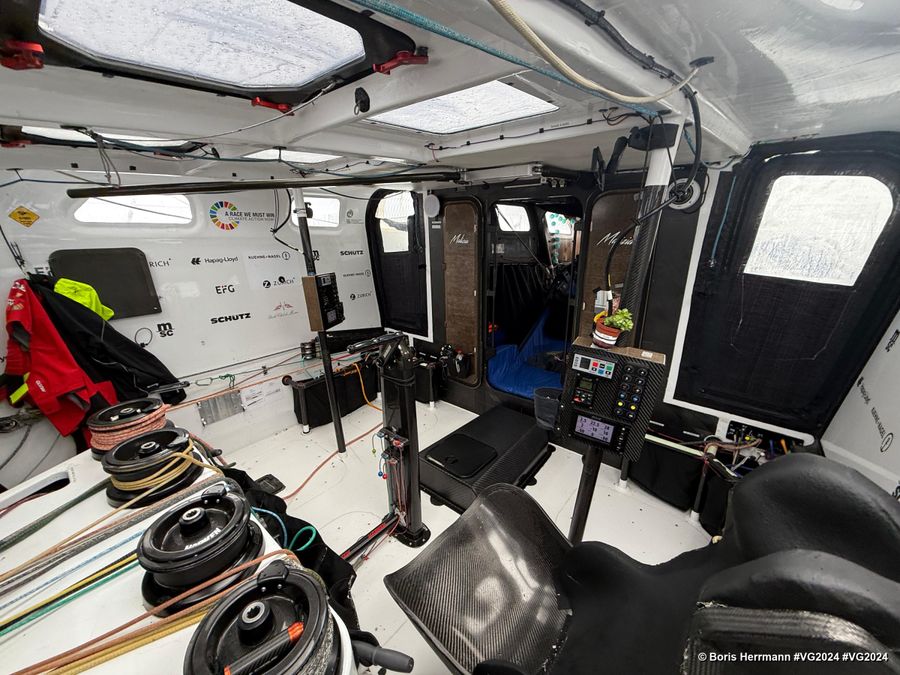 Photo sent from the boat Malizia - Seaexplorer during the Vendee Globe sailing race on December 15, 2024. Photo credit: skipper Boris Herrmann