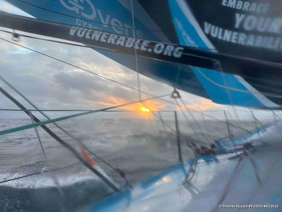 Photo sent from the boat VULNERABLE skipper Thomas Ruyant (FRA) during the Vendee Globe sailing race on December 15, 2024. Photo credit: skipper Thomas Ruyant