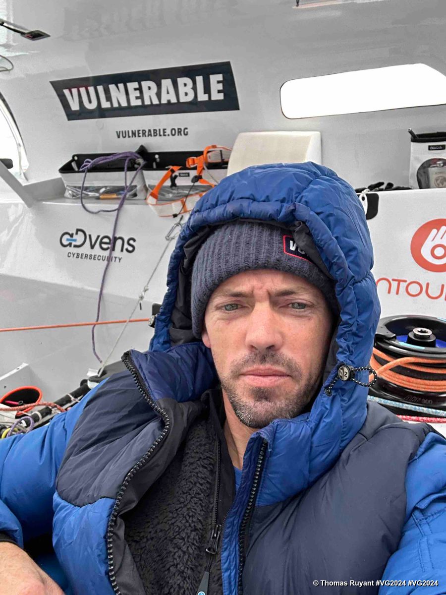Photo sent from the boat VULNERABLE skipper Thomas Ruyant (FRA) during the Vendee Globe sailing race on December 16, 2024. Photo credit: skipper Thomas Ruyant