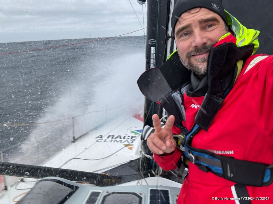 Photo sent from the boat Malizia - Seaexplorer during the Vendee Globe sailing race on December 20, 2024. Photo credit: skipper Boris Herrmann