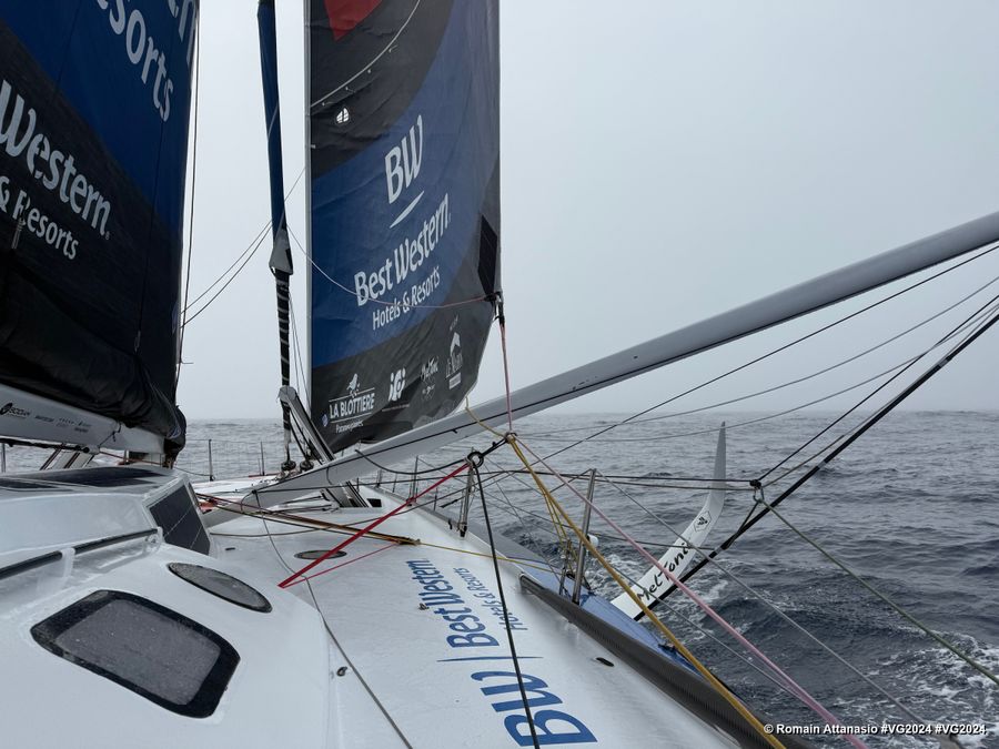 Photo sent from the boat Fortinet - Best Western during the Vendee Globe sailing race on December 21, 2024. Photo credit: skipper Romain Attanasio