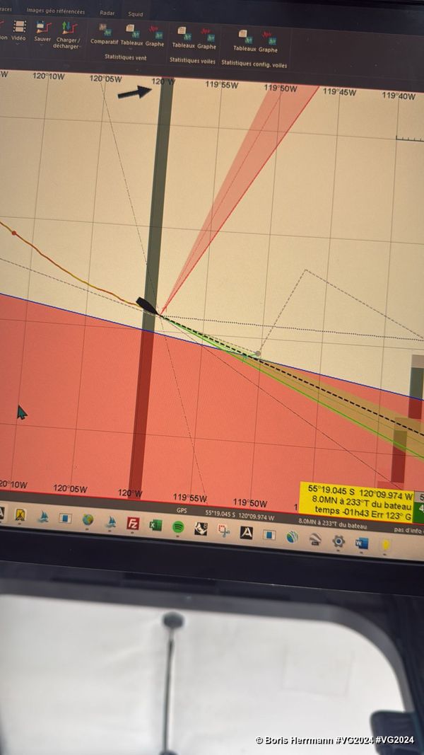 Photo sent from the boat Malizia - Seaexplorer during the Vendee Globe sailing race on December 23, 2024. Photo credit: skipper Boris Herrmann. waypoints.