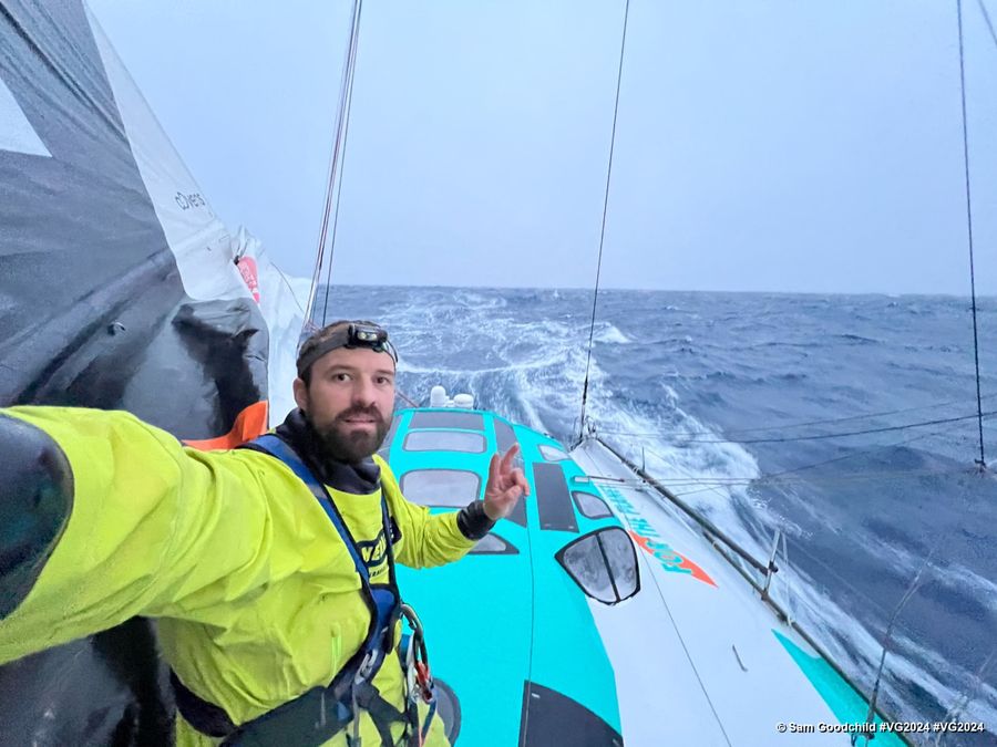 Photo sent from the boat VULNERABLE SG during the Vendee Globe sailing race on December 28, 2024. Photo credit: skipper Sam Goodchild