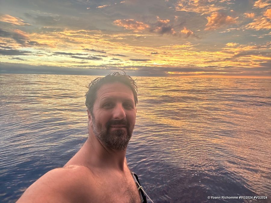 Photo sent from the boat PAPREC ARKÉA during the Vendee Globe sailing race on December 30, 2024. Photo credit: skipper Yoann Richomme