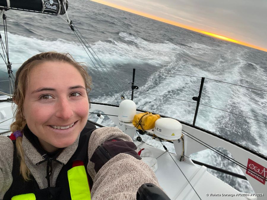 Photo sent from the boat DeVenir during the Vendee Globe sailing race on December 30, 2024. Photo credit: skipper Violette Dorange