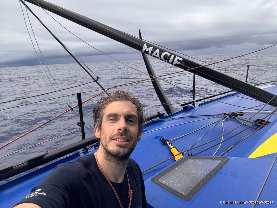 Photo sent from the boat MACIF Santé Prévoyance during the Vendee Globe sailing race on December 30, 2024. Photo credit: skipper Charlie Dalin