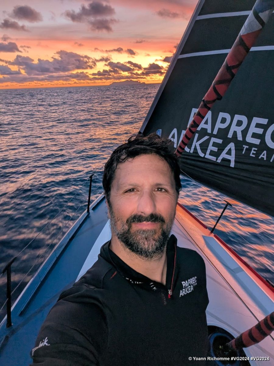 Photo sent from the boat PAPREC ARKÉA during the Vendee Globe sailing race on January 02, 2025. Photo credit: skipper Yoann Richomme