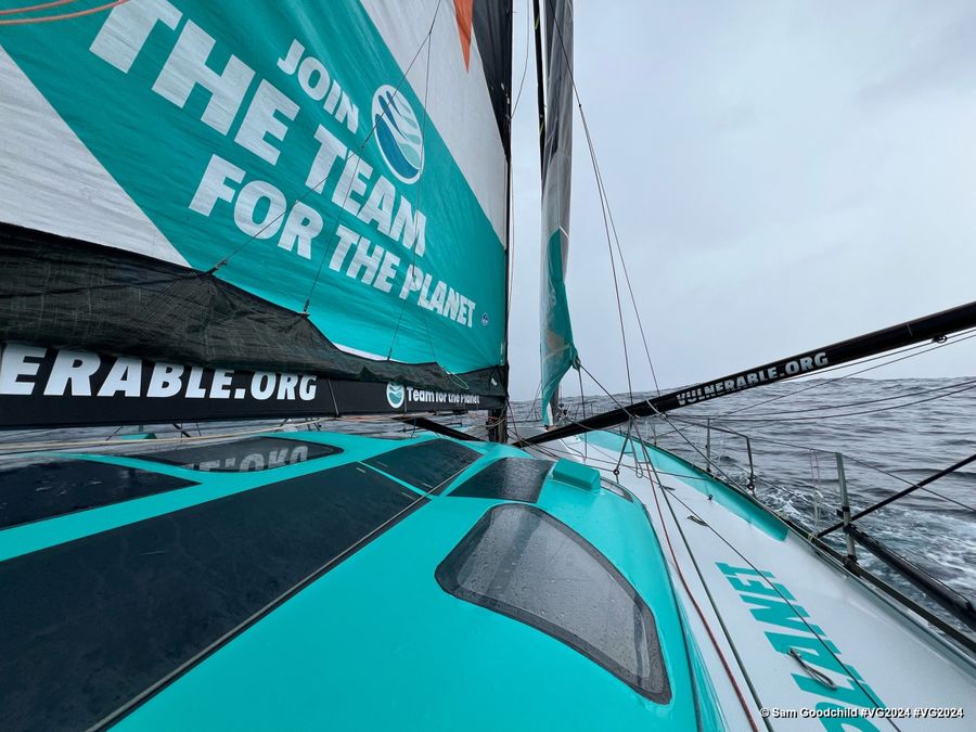 Photo sent from the boat VULNERABLE SG during the Vendee Globe sailing race on January 03, 2025. Photo credit: skipper Sam Goodchild
