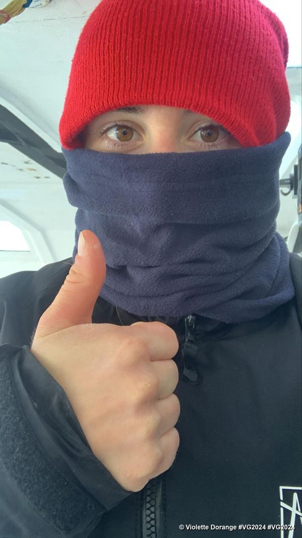 Photo sent from the boat DeVenir during the Vendee Globe sailing race on January 03, 2025. Photo credit: skipper Violette Dorange