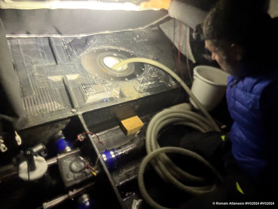 Photo sent from the boat Fortinet - Best Western during the Vendee Globe sailing race on January 05, 2025. Photo credit: skipper Romain Attanasio. Works.