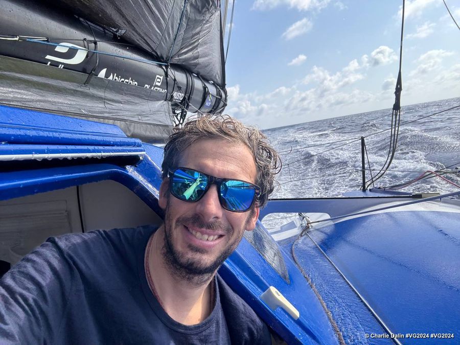 Photo sent from the boat MACIF Santé Prévoyance during the Vendee Globe sailing race on January 05, 2025. Photo credit: skipper Charlie Dalin. Equator