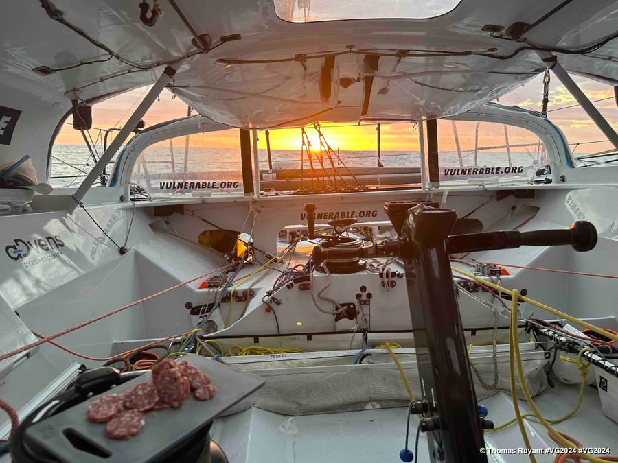 Photo sent from the boat VULNERABLE skipper Thomas Ruyant (FRA) during the Vendee Globe sailing race on December 05, 2024. Photo credit: skipper Thomas Ruyant