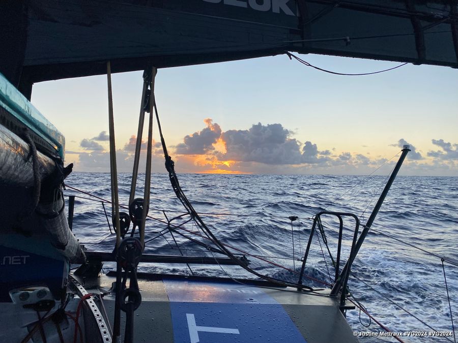 Photo sent from the boat TeamWork - Team Snef during the Vendee Globe sailing race on January 06, 2025 - Photo credit: skipper Justine Mettraux