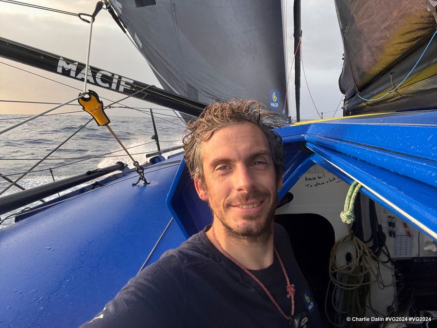 Photo sent from the boat MACIF Santé Prévoyance during the Vendee Globe sailing race on January 06, 2025. Photo credit: skipper Charlie Dalin