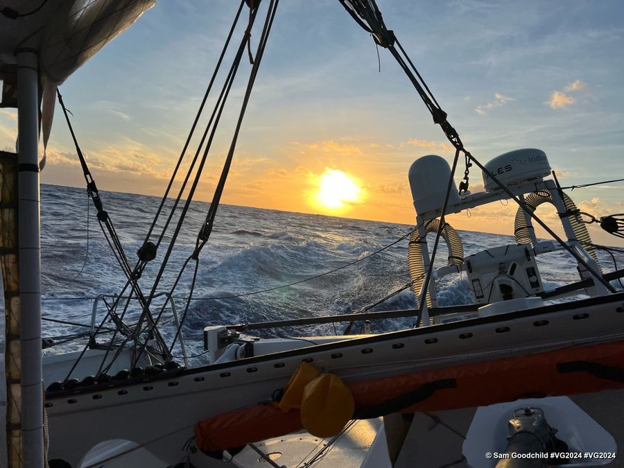 Photo sent from the boat VULNERABLE SG during the Vendee Globe sailing race on January 09, 2025. Photo credit: skipper Sam Goodchild